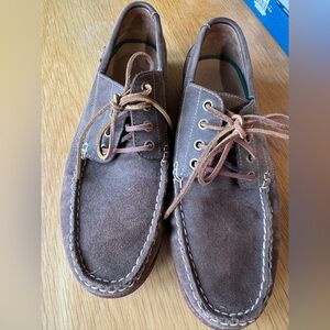 Men's Brown Polo Ralph Lauren Suede Boat Shoes